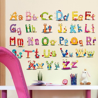 Decal dán tường, tranh dán tường hình bảng chữ cái in và chữ thường cho bé XH6220