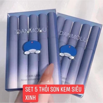 Sét 5 thỏi son kem lì DANMOLU nội địa Trung
