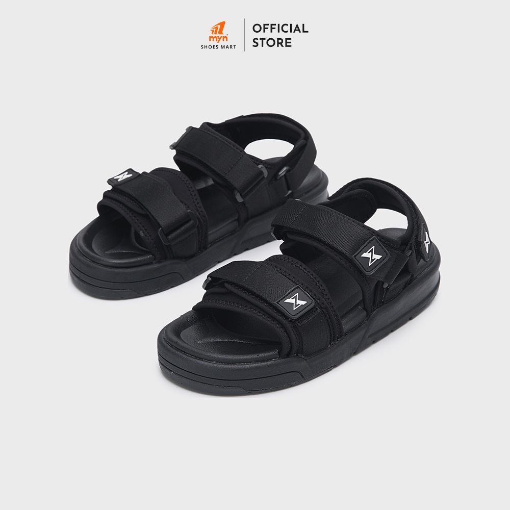Mô tả Sandal nam nữ ZX 2125 All Black 2 quai bản to có lót quai, đế 3,5cm Phylon 3 lớp chất liệu EVA cao cấp - 2
