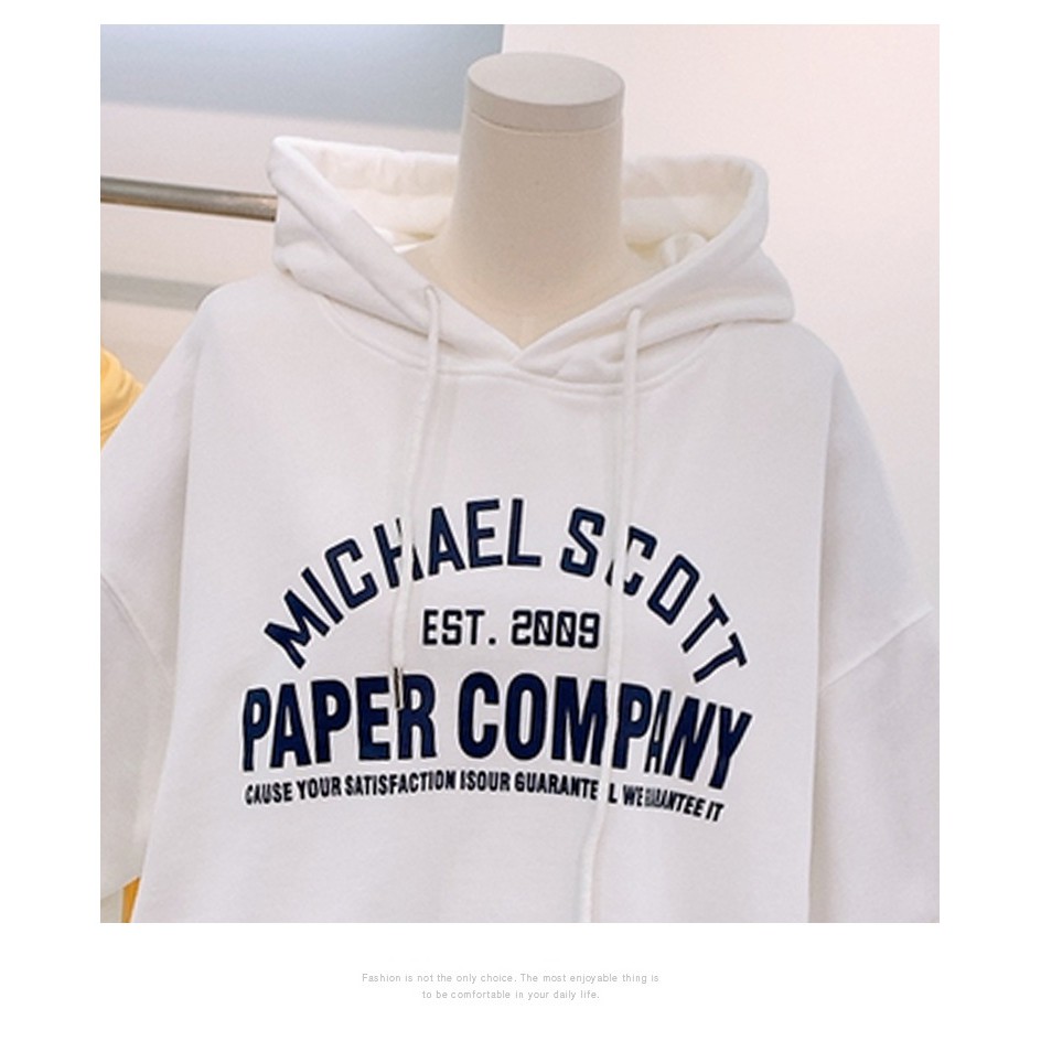 ÁO HOODIE NỮ HỌA TIẾT FORM RỘNG DÀI 2 MÀU VÀNG TRẮNG