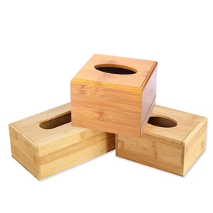 Hộp đựng khăn ăn tre sáng tạo Hộp đựng khăn giấy chống bụi