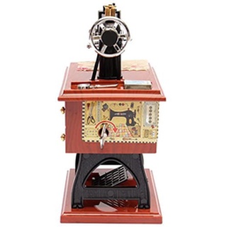 Máy may Treadle Hộp nhạc, Quà tặng âm nhạc cổ điển Đồ chơi giáo dục Trang trí nội thất Mô hình thời trang