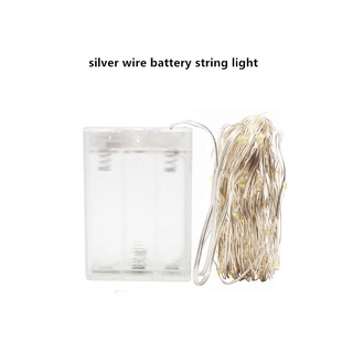 10M 5M Cổ Tích Đèn LED Dây 3 * AA Đèn Pin LED Chống Nước Đèn Giáng Sinh Cho Vòng Hoa Sân Vườn Sân Nhà Ngày Lễ Tiệc Trang Trí Đám Cưới Đèn DIY