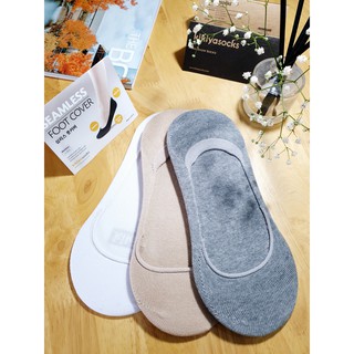 [MUA 2 TẶNG 1] Tất vớ lười nữ màu trơn cotton Kikiya cao cấp Hàn Quốc W-N-012 (Chính Hãng)