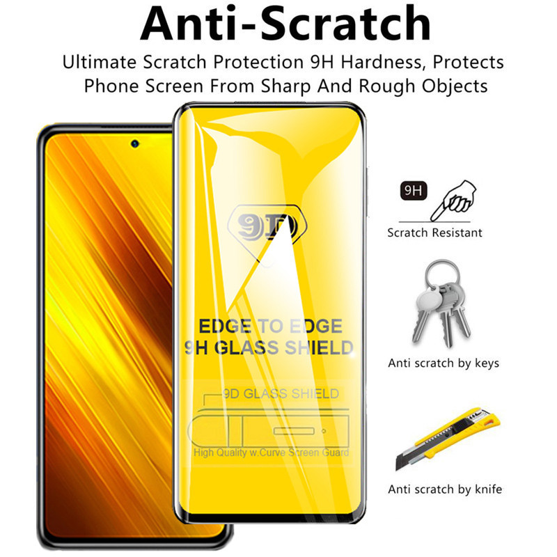 Kính cường lực 9D bảo vệ toàn màn hình dành cho Xiaomi Mi Poco C85 C75 C71 C61 C65 C55 C40 F8 F7 Ultra F6 F5 X8 X7 X6 X5 X4 F4 X3 F3 GT NFC M7 M6 Plus M5 M5s M4 M3 Pro Max 5G 4G 2026