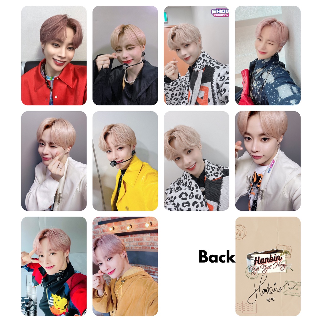 Set 10 card giấy bo góc ảnh thành viên TEMPEST - Hanbin selfie ...