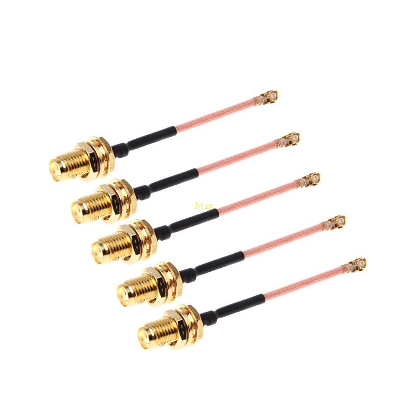 5 Pcs 5cm RG178 Extension Cable Gold Plated RF Straight SMA Female Jack ...