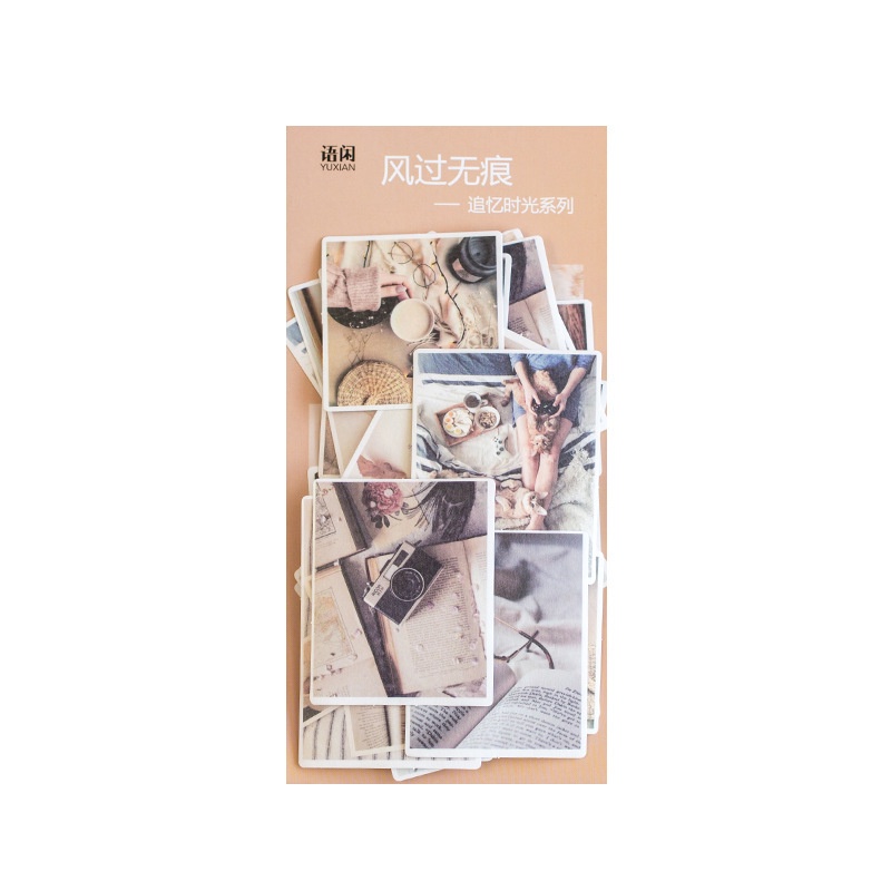 Sticker vintage phong cảnh dán sổ set 60 miếng HD16-K55 DIY Crafts, Scrapbook, Journal, Diary, Planner, Wal Seal Ect