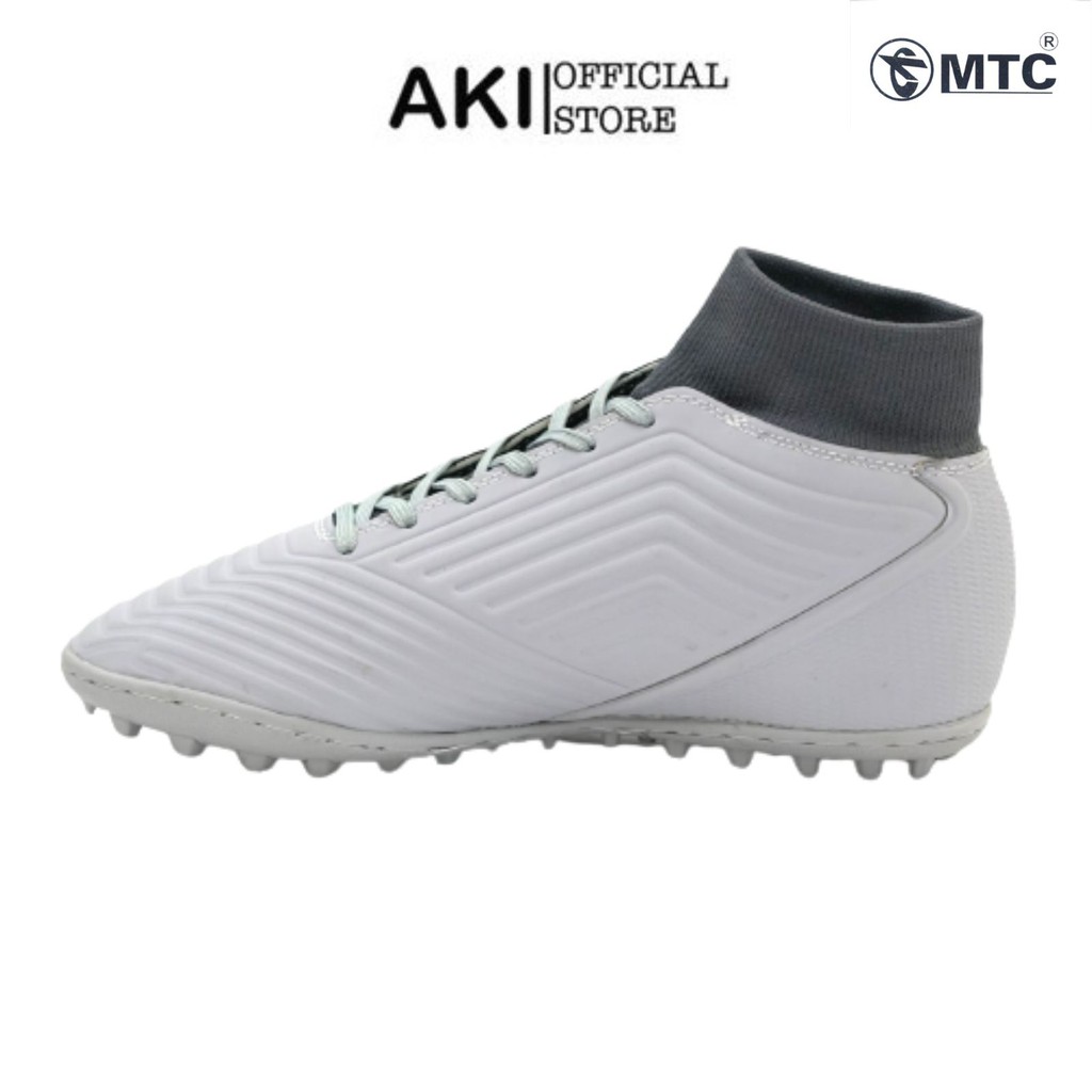 Ảnh Giày Đá Bóng Nam Cỏ Nhân Tạo Mtc 3 Sọc Xám Cao Cổ Thể Thao Thời Trang Chính Hãng - Mt004 2