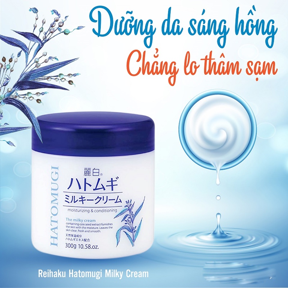 Ảnh Kem dưỡng ẩm Reihaku Hatomugi 300g dưỡng ẩm, làm trắng trẻ hóa da mặt chiết xuất hạt ý dĩ - Bahachiha 3