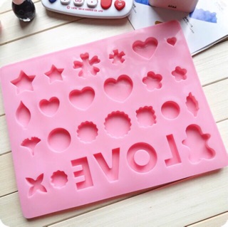 Khuôn Silicon Làm Socola,Thạch Rau Câu,Kẹo Dẻo,Pudding Trang Trí Hình LOVE Và Ký Tự đặc Biệt