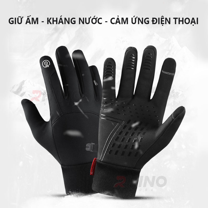 Ảnh Găng tay giữ ấm mùa đông chống gió, dày dặn Rhino G101 thể thao cảm ứng điện thoại 4