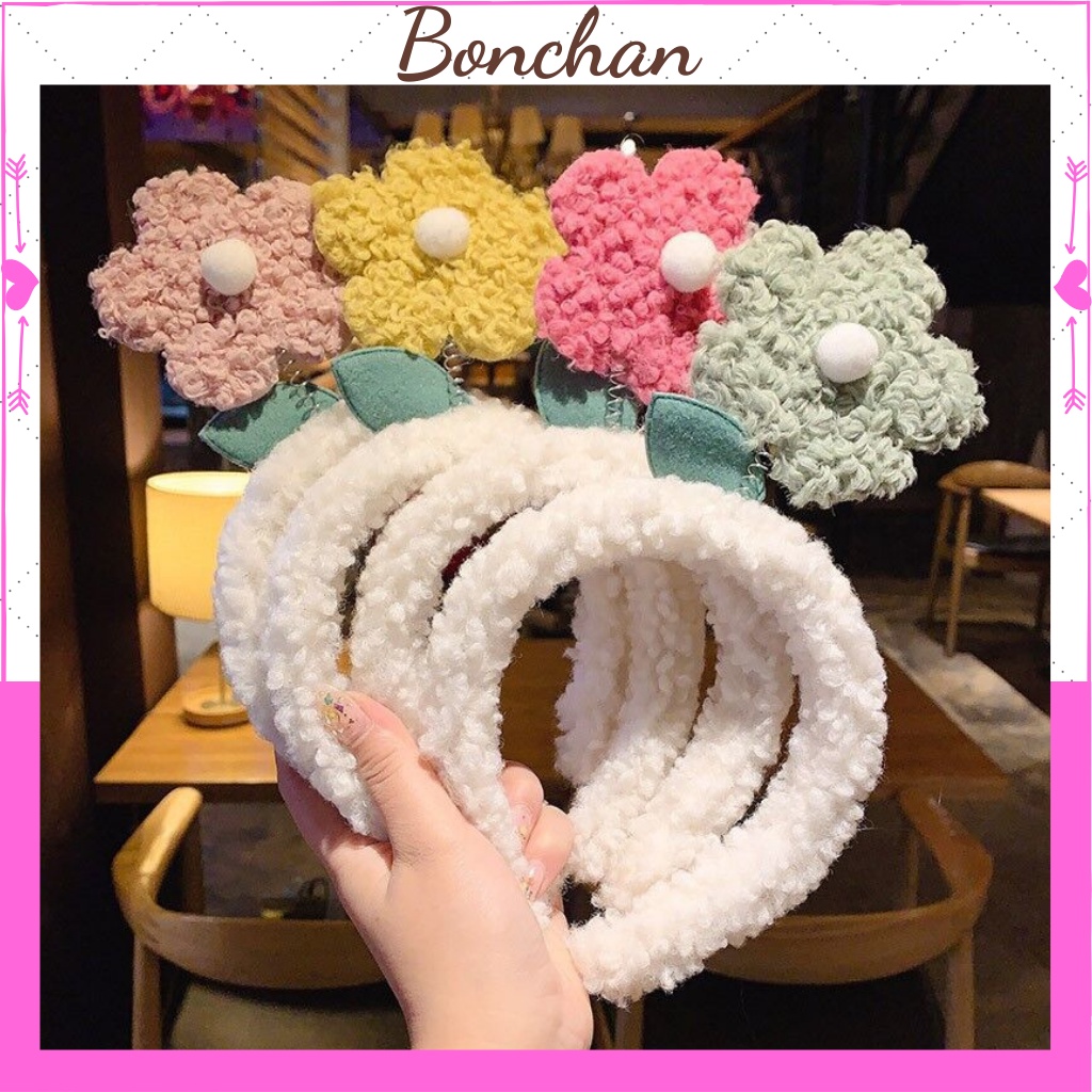 Bờm tóc cute Hàn Quốc hình bông hoa lò xo dễ thương