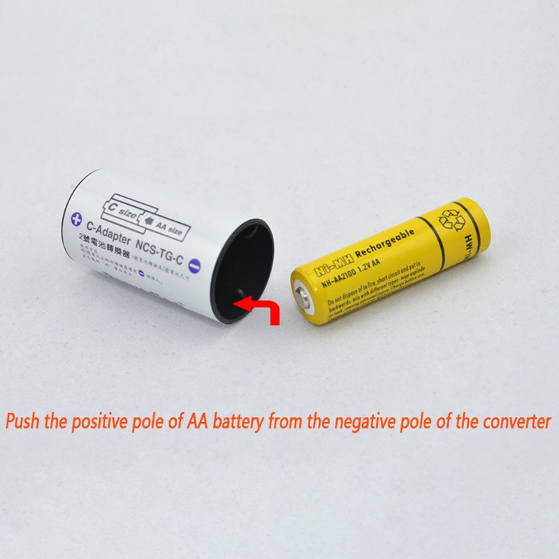 Set 4 Vỏ Chuyển Đổi Pin AA Sang Pin AA Cỡ C Chuyên Dụng