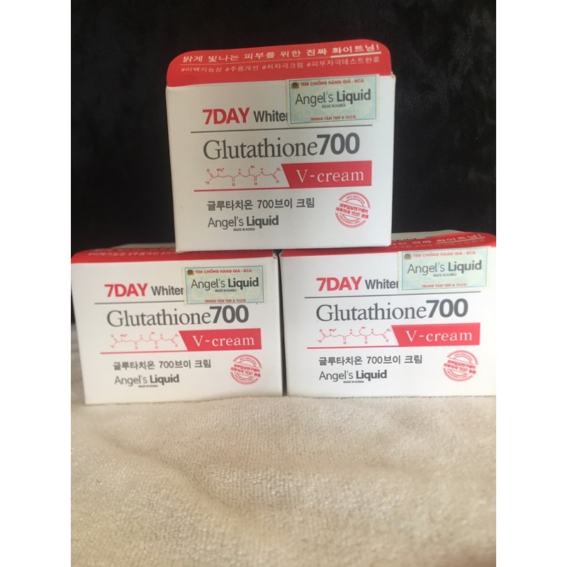 kem glutathione 700 Kem Dưỡng Trắng Da 7DAY Whitening Program Glutathione 700 (Angel's Liquid)