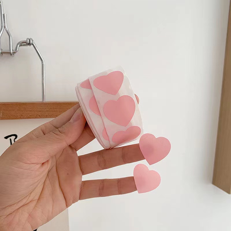 Cuộn 500 Miếng Dán Hình Trái Tim Nhiều Màu Trang Trí | Shopee Việt Nam