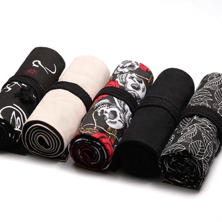 Túi Đựng Bút Vải Canvas 12 / 24 Lỗ Phong Cách Hàn Quốc Tiện Dụng