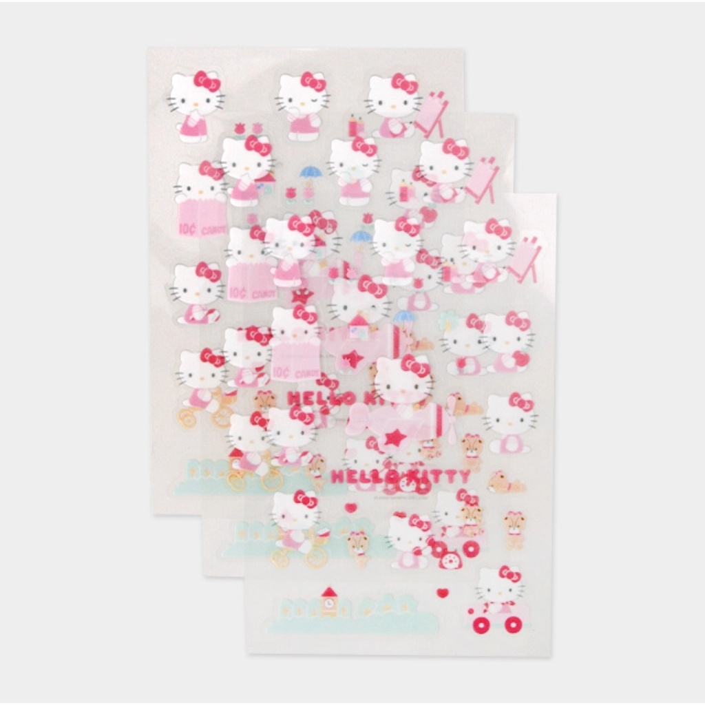 [Sanrio] Nhãn dán Hello kitty Yupo pp, Nhãn dán PVC, Epoxy 1035716 1035717 Xin chào