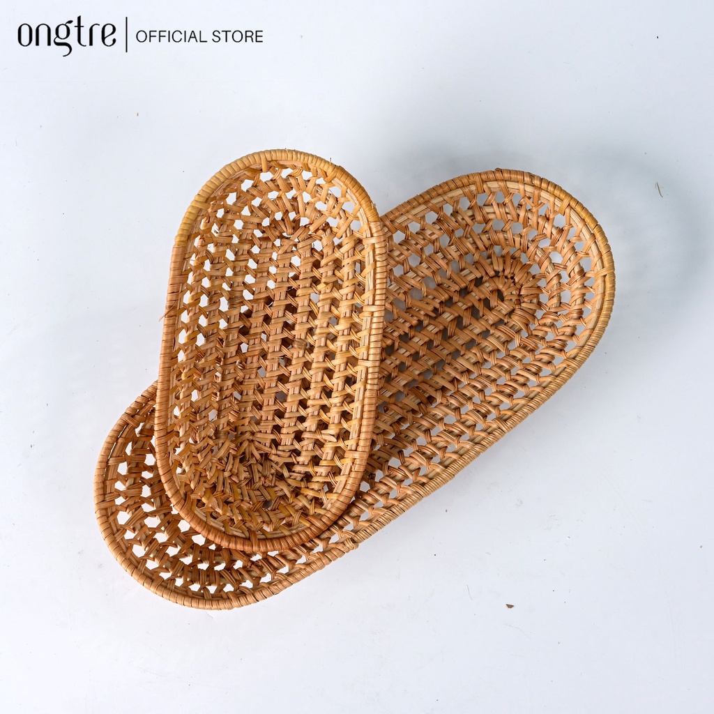 Khay Mây Tre Đan ONGTRE Hình Tròn, Bầu Dục, Khay Đựng Bánh Kẹo, Hoa Quả, Đồ Ăn, Decor Nhà Cửa, Khách sạn, Resort