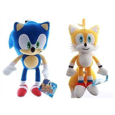 Phim hoạt hình mới Sonic Silver Toy Hedgehog Hình với Búp bê mềm sang trọng 23cm 9