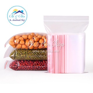 100 Cái Túi Zipper / Ziplock Chỉ Đỏ Dẻo Dày Nhiều Kích Cỡ Đa Dạng Thông Dụng - Bi & Bin Handmade Shop