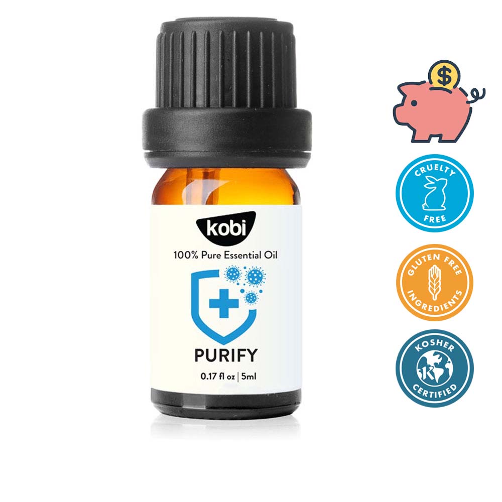 Tinh dầu Kobi Purify essential oil blend giúp lọc sạch không khí, đánh bay mùi hôi, ngăn ngừa nấm mốc -5ml
