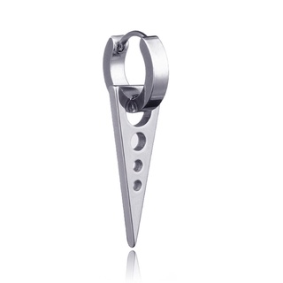 Khuyên tai nam Hàn Quốc hình tam giác xỏ lỗ (1 chiếc) LINDO titan không đen, không gỉ đeo nhiều dịp