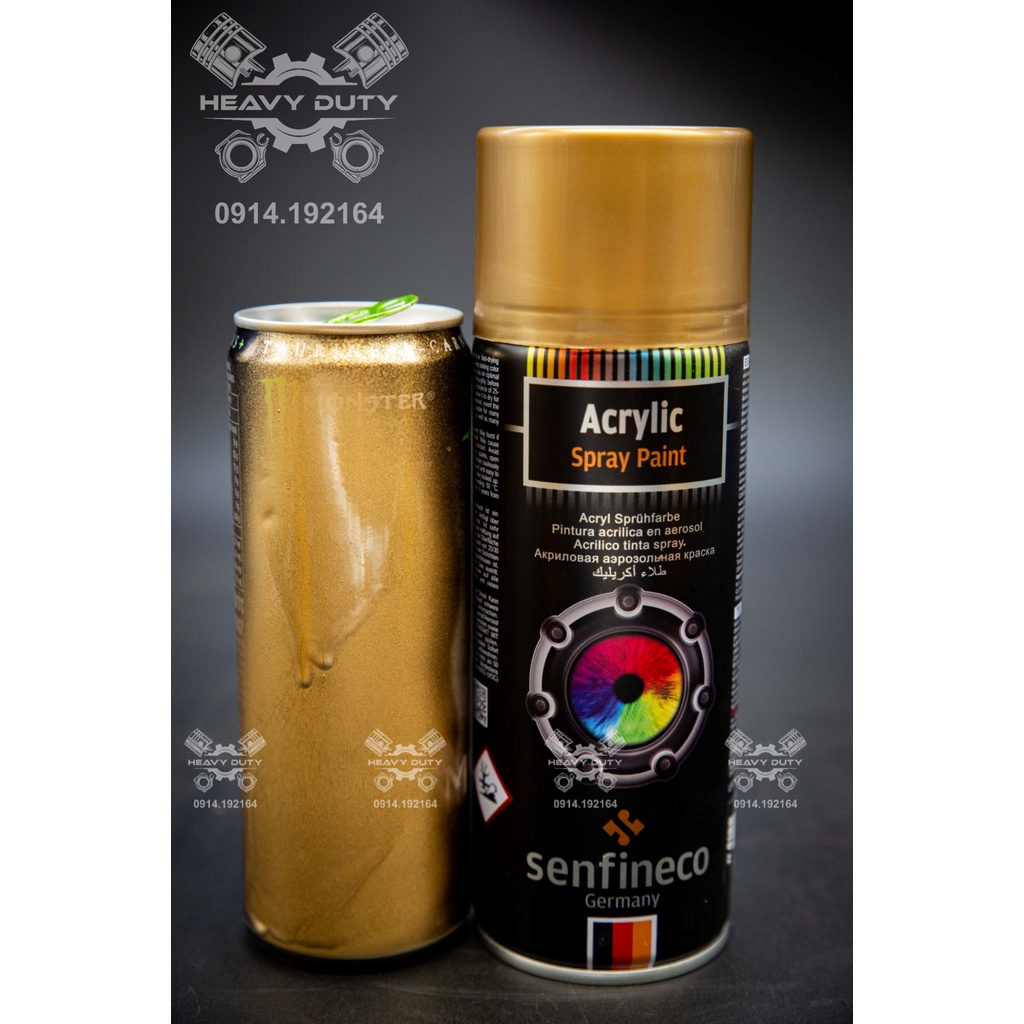 Sơn Xịt Trắng Đen Bóng Mạ Kẽm Trắng Xám Chịu Nhiệt Senfineco Acrylic