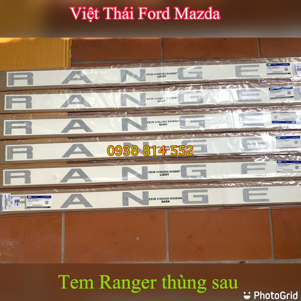 TEM CHỮ RANGER THÙNG SAU RANGER 2016 CHÍNH HÃNG | Shopee Việt Nam