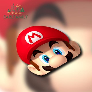 EARLFAMILY 13cm x 11.7cm Decal cho PK015 Mario Bros Hoạt Hình Anime Nhìn Trộm Ngộ nghĩnh Xe Dán Chống Thấm Nước