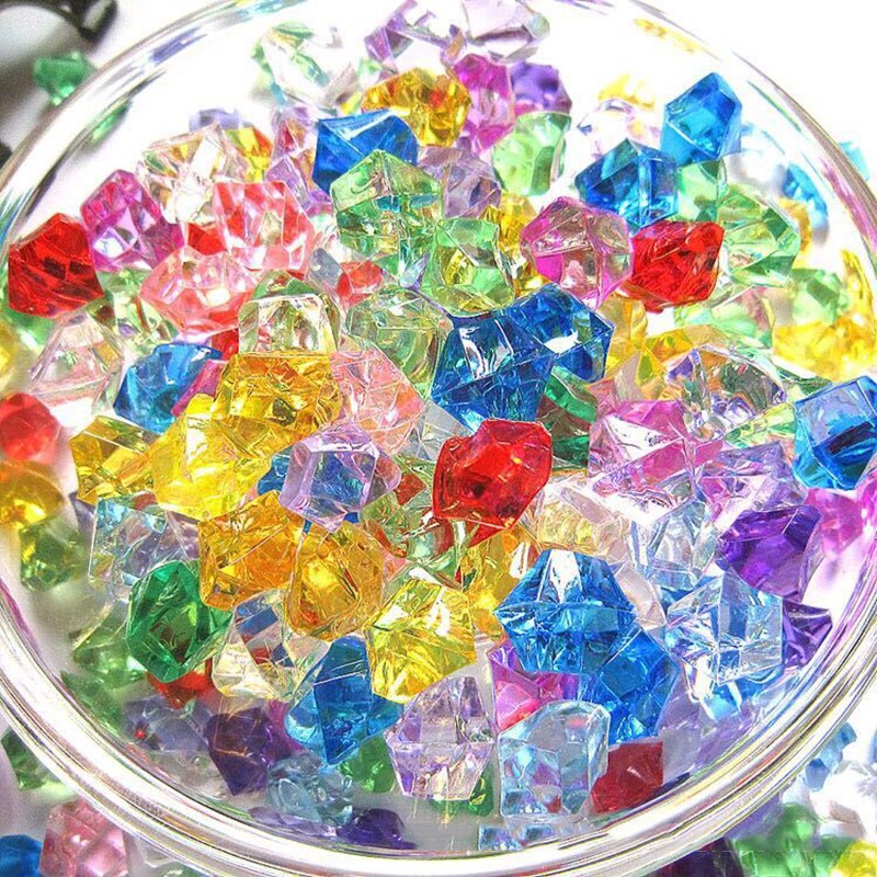 Set 150 viên đá acrylic nhiều màu sắc trang trí cây cảnh tiện dụng