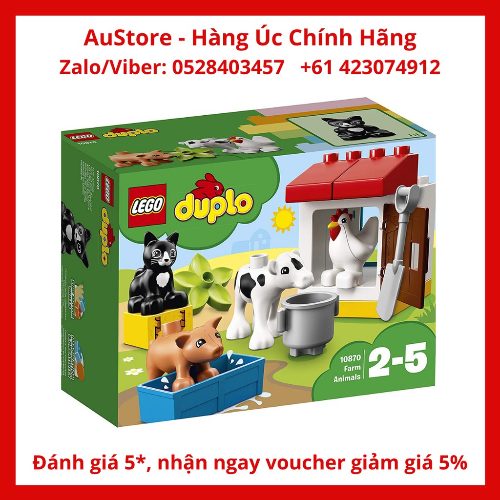 LEGO CHINH HANG 10870 Nong Tr i Thu C ng LEGO DUPLO Farm Animals 10870 Shopee Vi t Nam