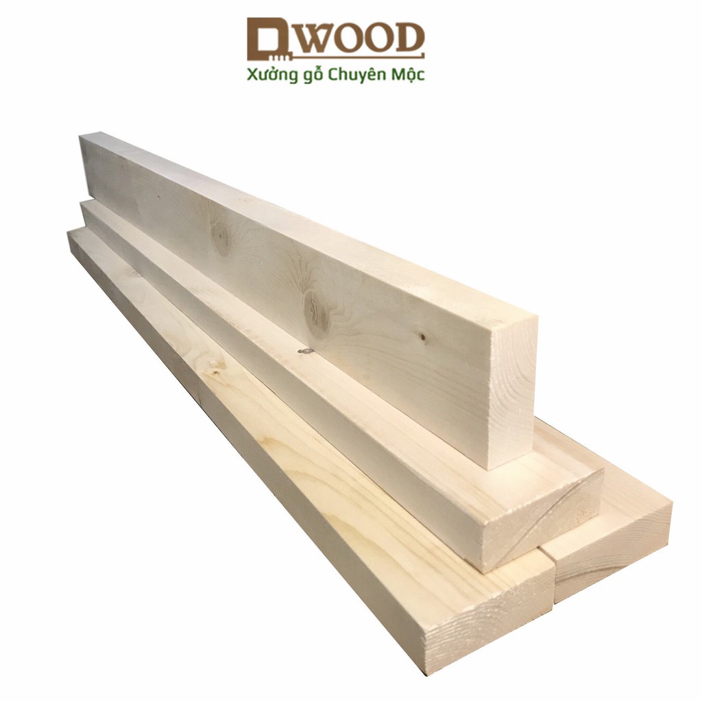 Ảnh Thanh gỗ thông dài KT 2x4cm đã xử lý 4 mặt - Chiều dài tự chọn Dwood 2
