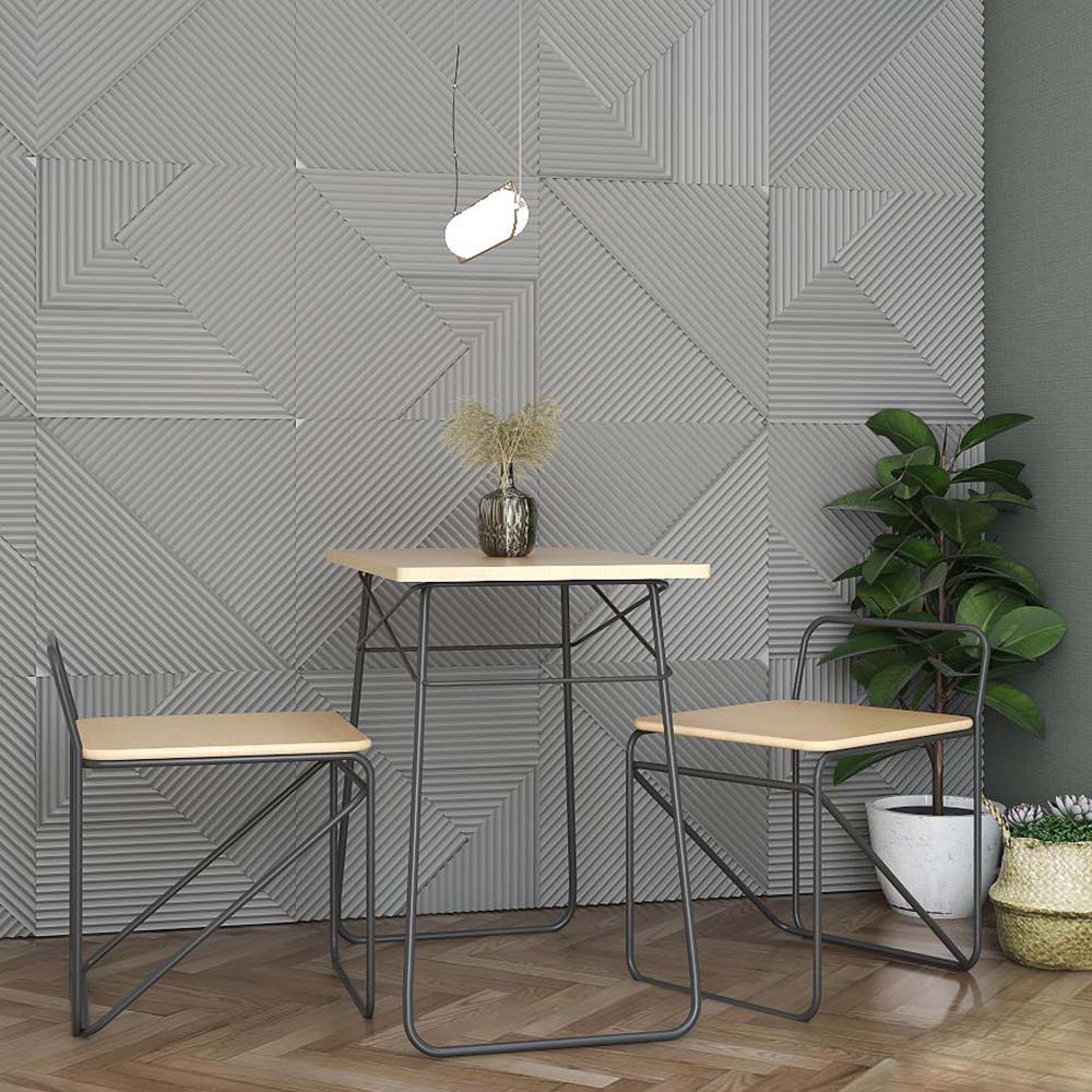 HomeBase FURDINI Bộ bàn 2 ghế bằng MDF phủ PVC khung thép SMORE ...