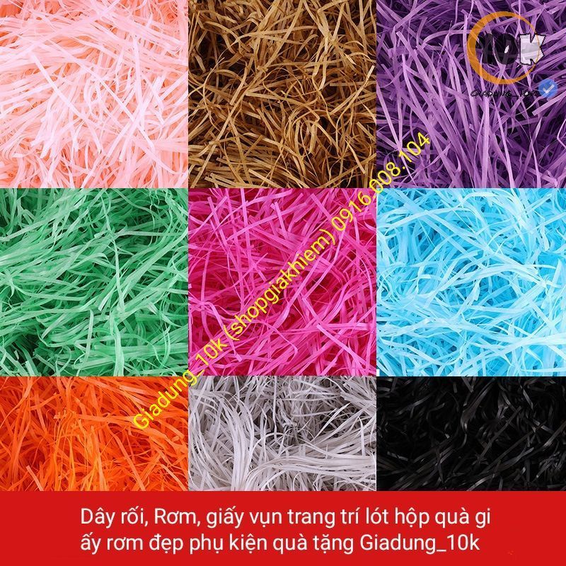 Dây rối, Rơm, giấy vụn trang trí lót hộp quà giấy rơm mịn và đẹp 20g ...
