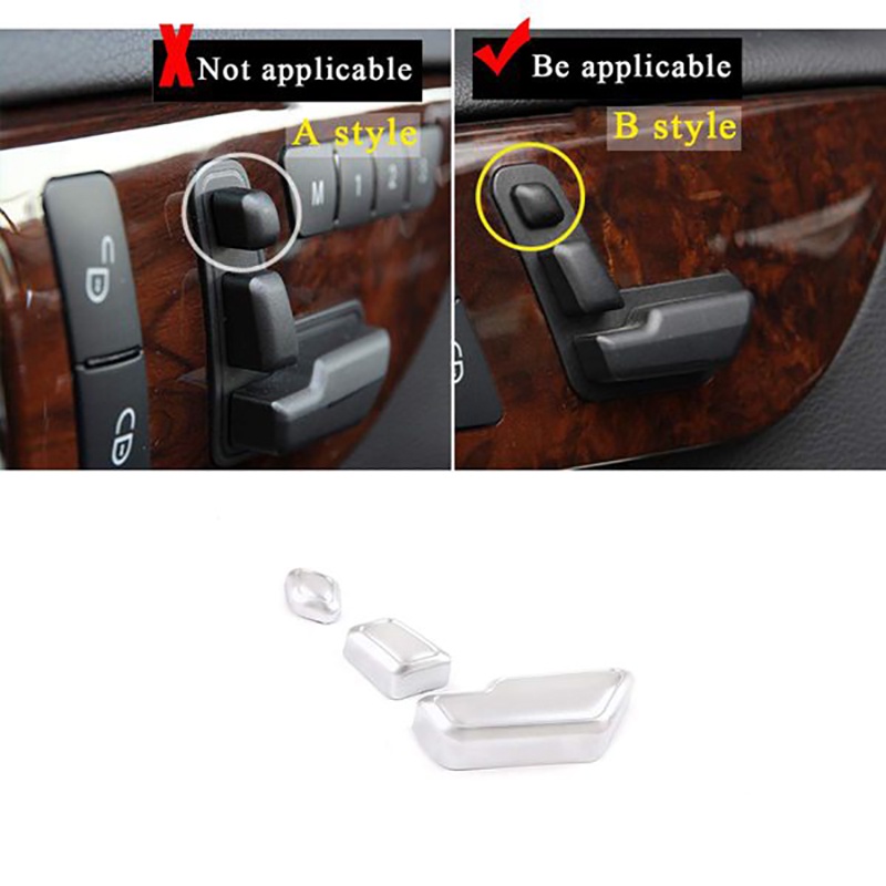 Ốp trang trí nút điều chỉnh ghế ngồi cho ô tô Mercedes Benz C E GLK GL ML