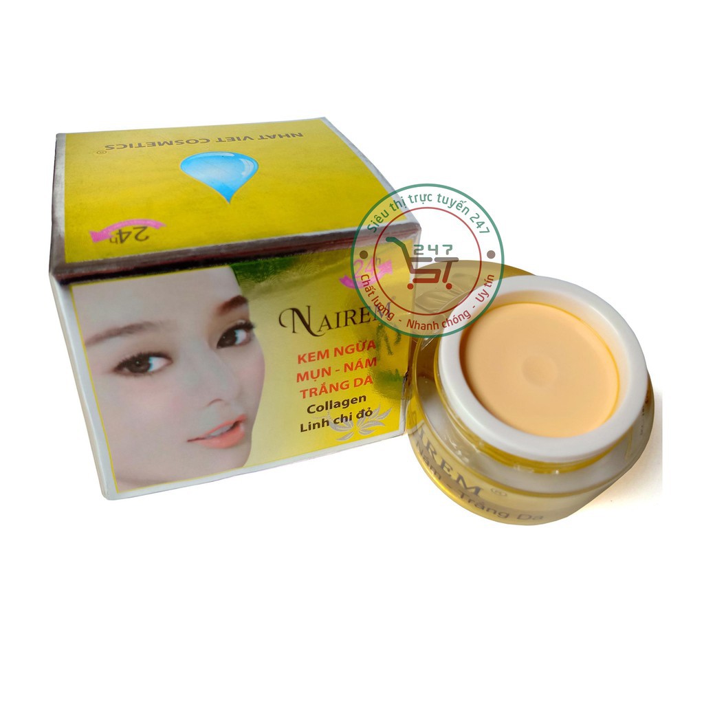Kem Mụn Nám Trắng da Chống lão hóa Nhăn da Nairem 8g (Vàng)