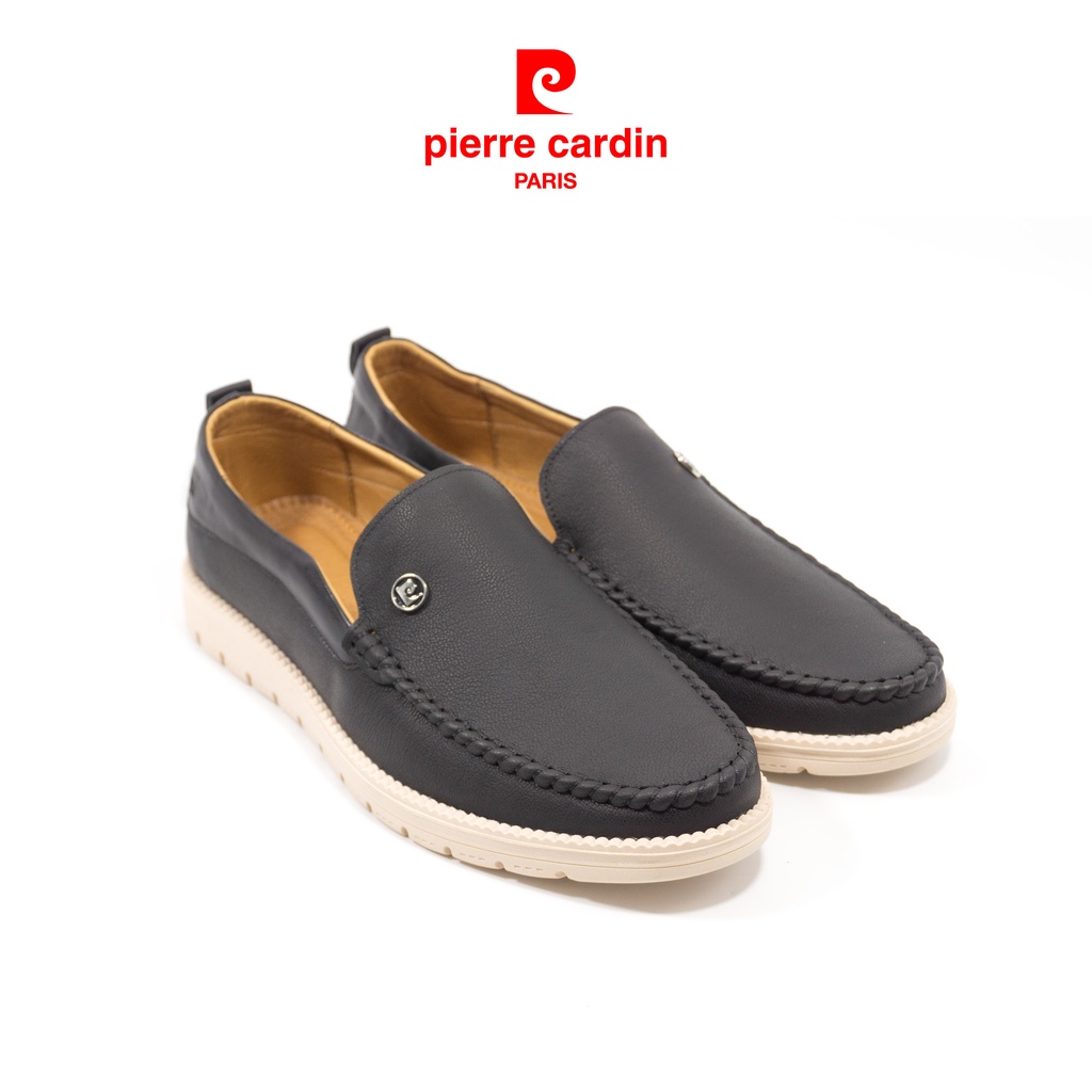 Ảnh Giày lười nam Pierre Cardin da bò thật, đế cao su chống trượt, đính họa tiết logo sang trọng -  516 chính hãng 1