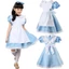 Trang phục quyến rũ Alice In Wonderland dành cho trẻ em với tạp dề xếp nếp có thể tháo rời