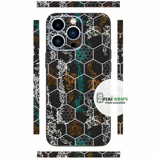 Miếng dán Skin Mặt Sau / Ốp Lưng Hình Lục Giác FULL VIỀN Dành Cho 15 pro max 14 pro max 13 pro max 12 pro max - FukiShop