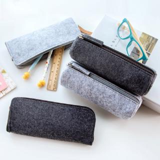 Túi Đựng Bút / Mỹ Phẩm Bằng Vải Nỉ Kích Thước Nhỏ Gọn Chiều Dài 20Cm Tiện Dụng Cho Học Sinh
