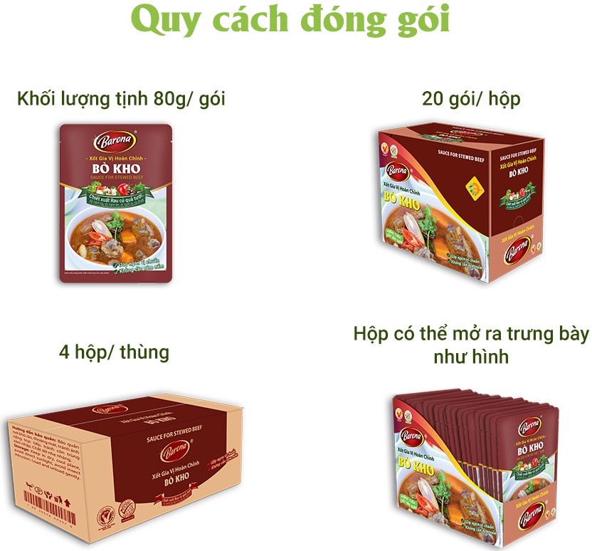 Mô tả Gia Vị Bò Kho Barona 80g ướp ngon chuẩn vị không cần nêm nếm - 5