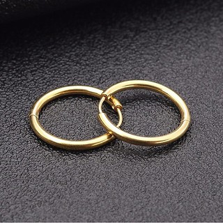 Bông tai Unisex tròn xỏ lỗ G Dragon LINDO Titan không đen, không gỉ (1 CHIẾC)