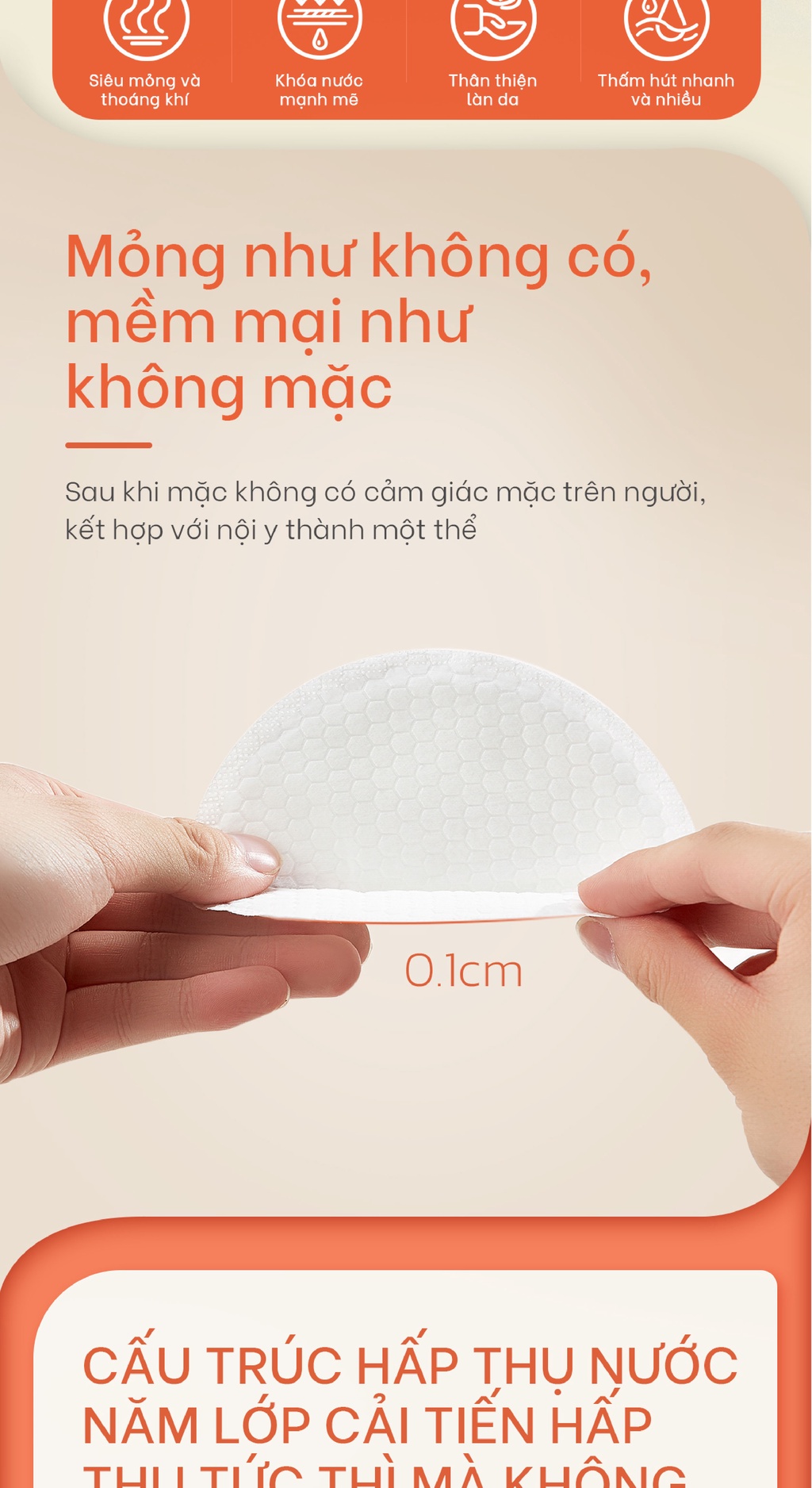 Mô tả Hộp 30 Miếng Lót Thấm Sữa Mẹ yoboo Chất Lượng Nhật Bản - 2