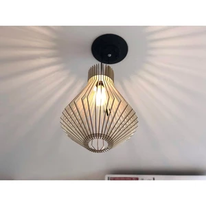 Đèn Gỗ DIY 136 trang trí cửa hàng