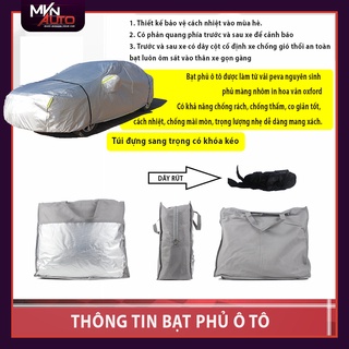 Bạt Phủ Toàn Xe Ô Tô – Bạt Cách Nhiệt Màng Nhôm Phủ Oxford – Mvn Auto