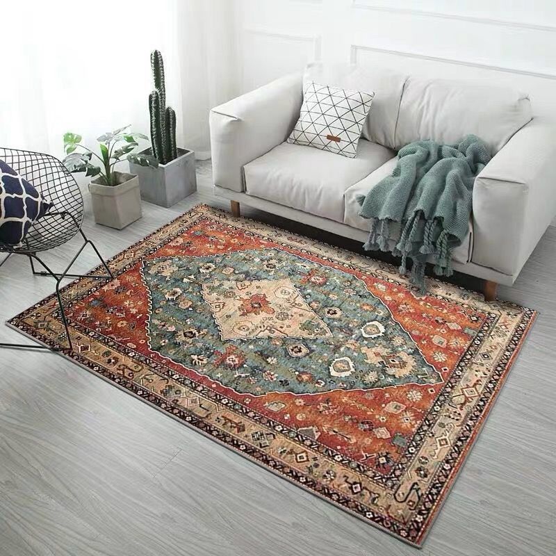 Thảm Trải Sàn Họa Tiết Thổ Cẩm Phong Cách Retro Bắc Âu đẹp mắt