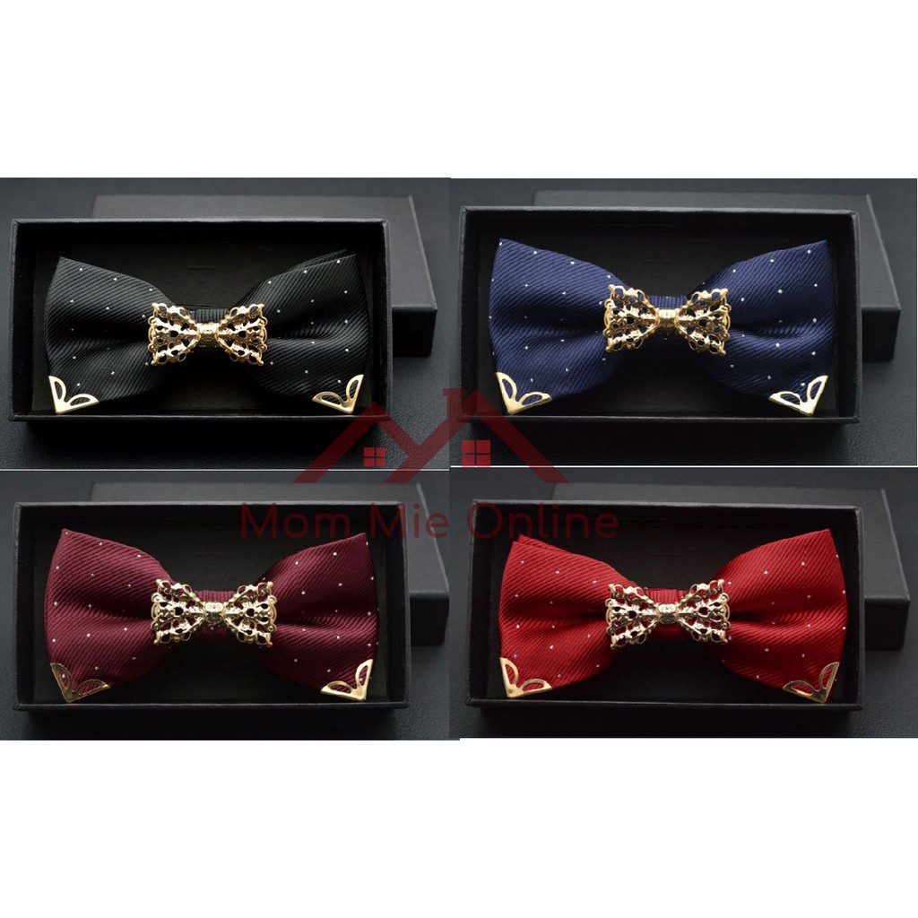 Nơ cài áo nam dự tiệc - Nơ chú rể viền hợp kim | Shopee Việt Nam