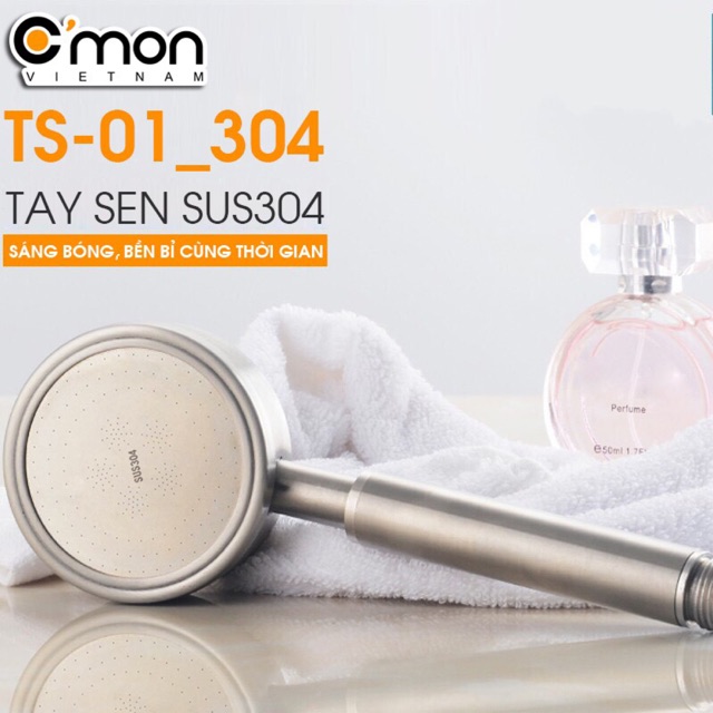 Ảnh Tay sen tăng áp 400% C'MON TS-01 (nhôm hoặc inox304) 1