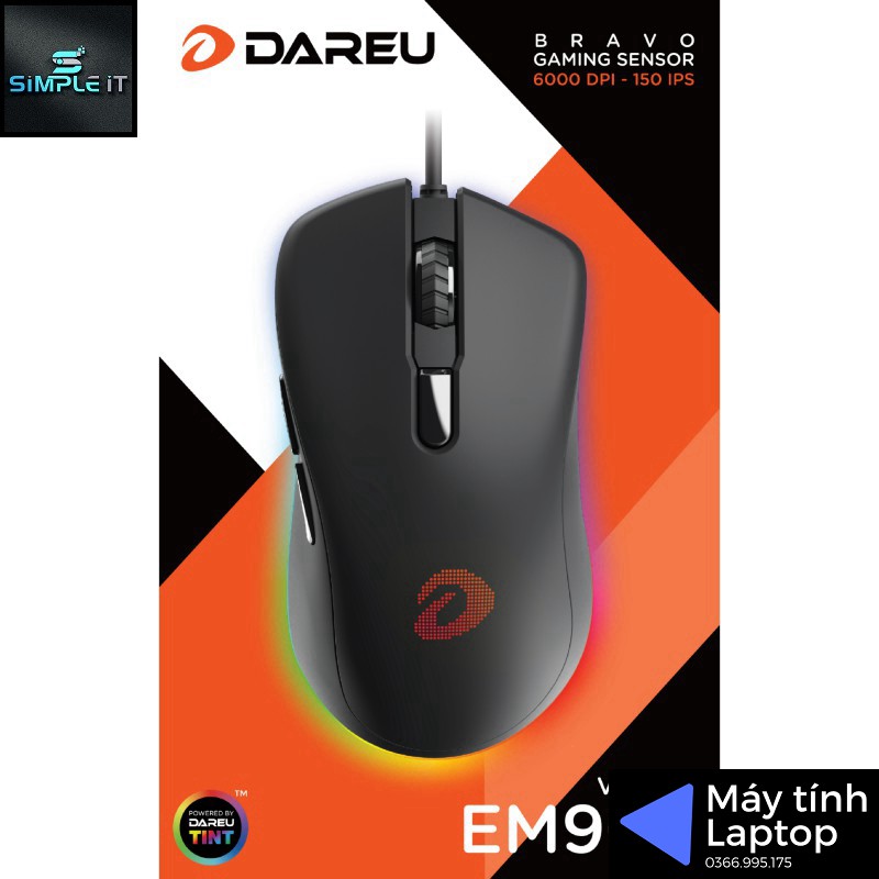 [DAREU] Chuột Dareu EM908 Gaming 6000DPI - 150IPS (Chính Hãng) | Shopee ...